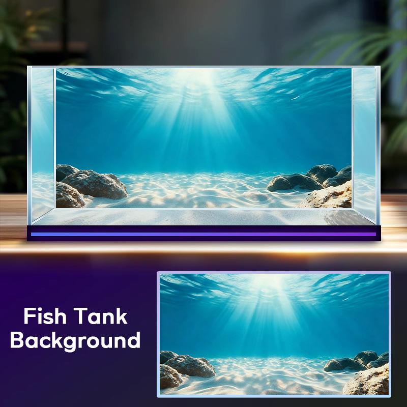 Aquarium Fish Background - Blue sea clear sand，Fish tank background