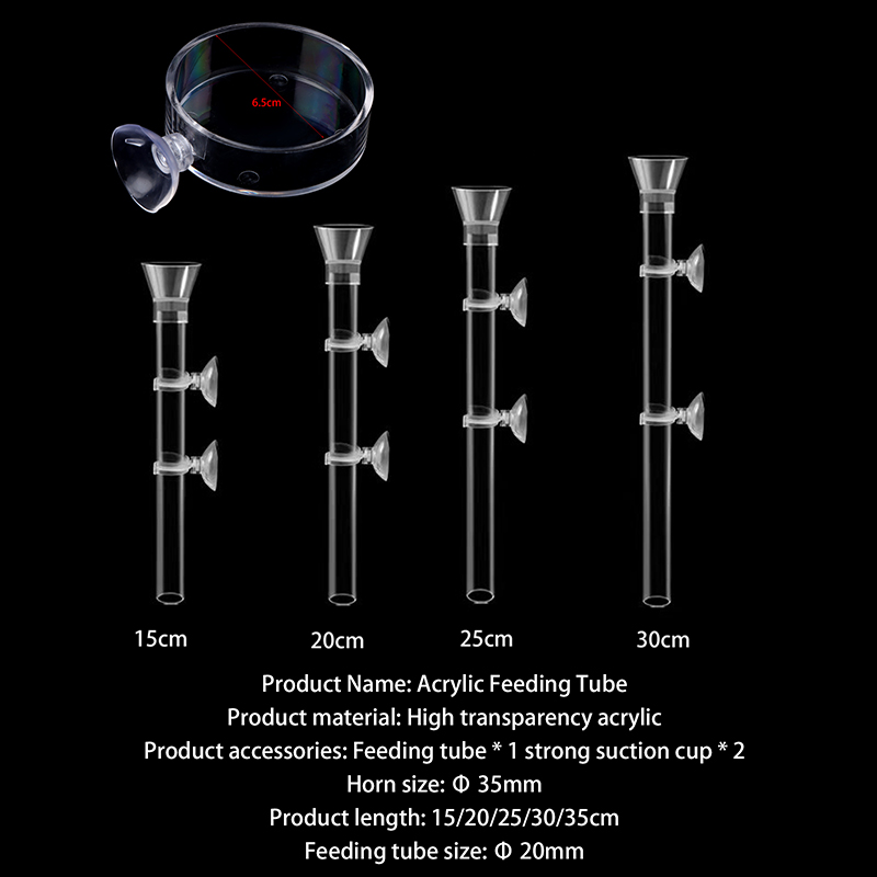 Aquarium Fish Food - ⭐ Acrylic Aquarium Feeder Tube Dish