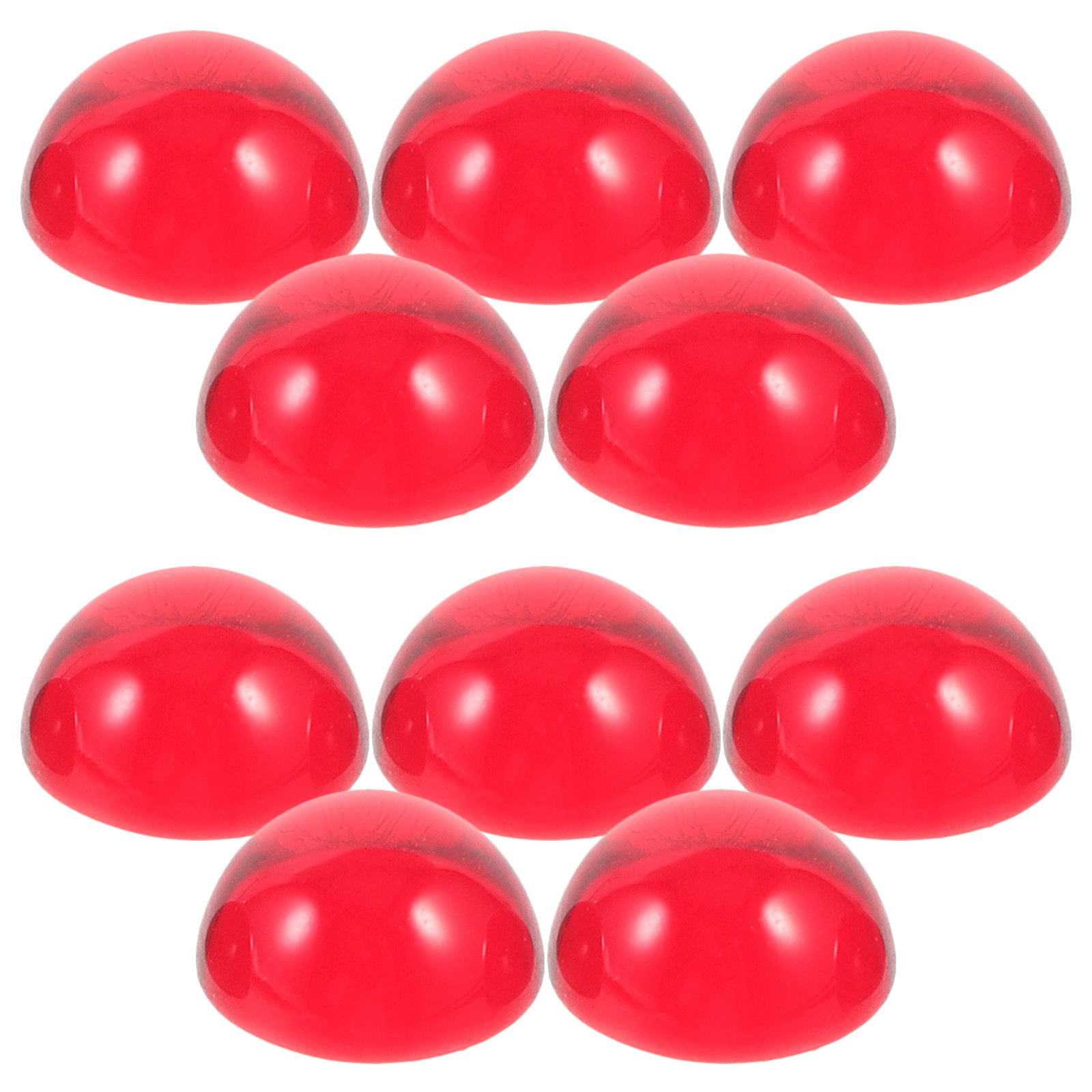 Aquarium Fish Usa - 50Pcs Red Flat Bottom Glass Beads