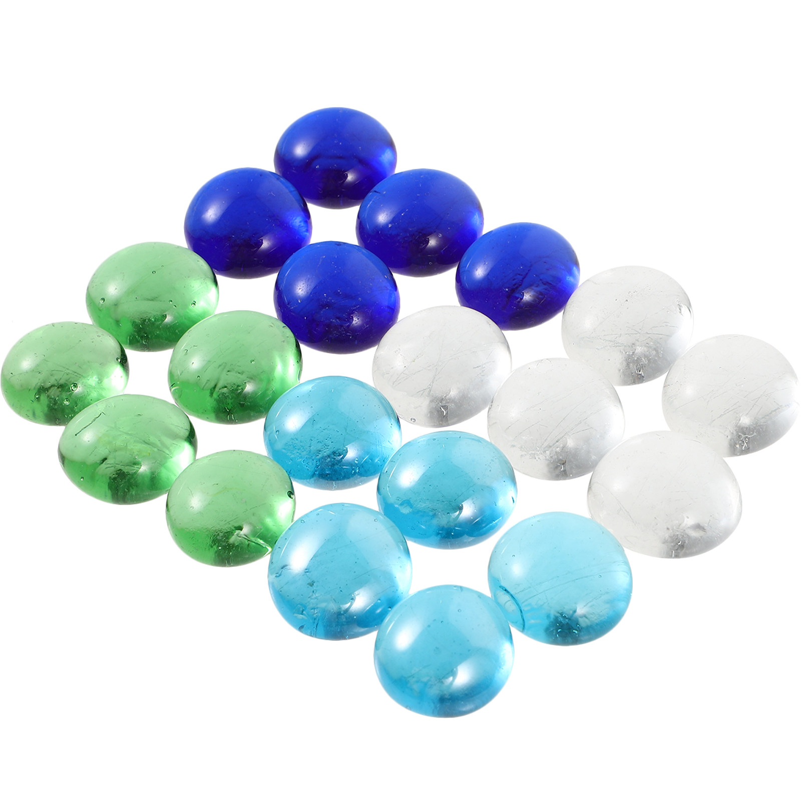 Aquarium Fish Usa - 1Set Colorful Glass Beads Flat Beads