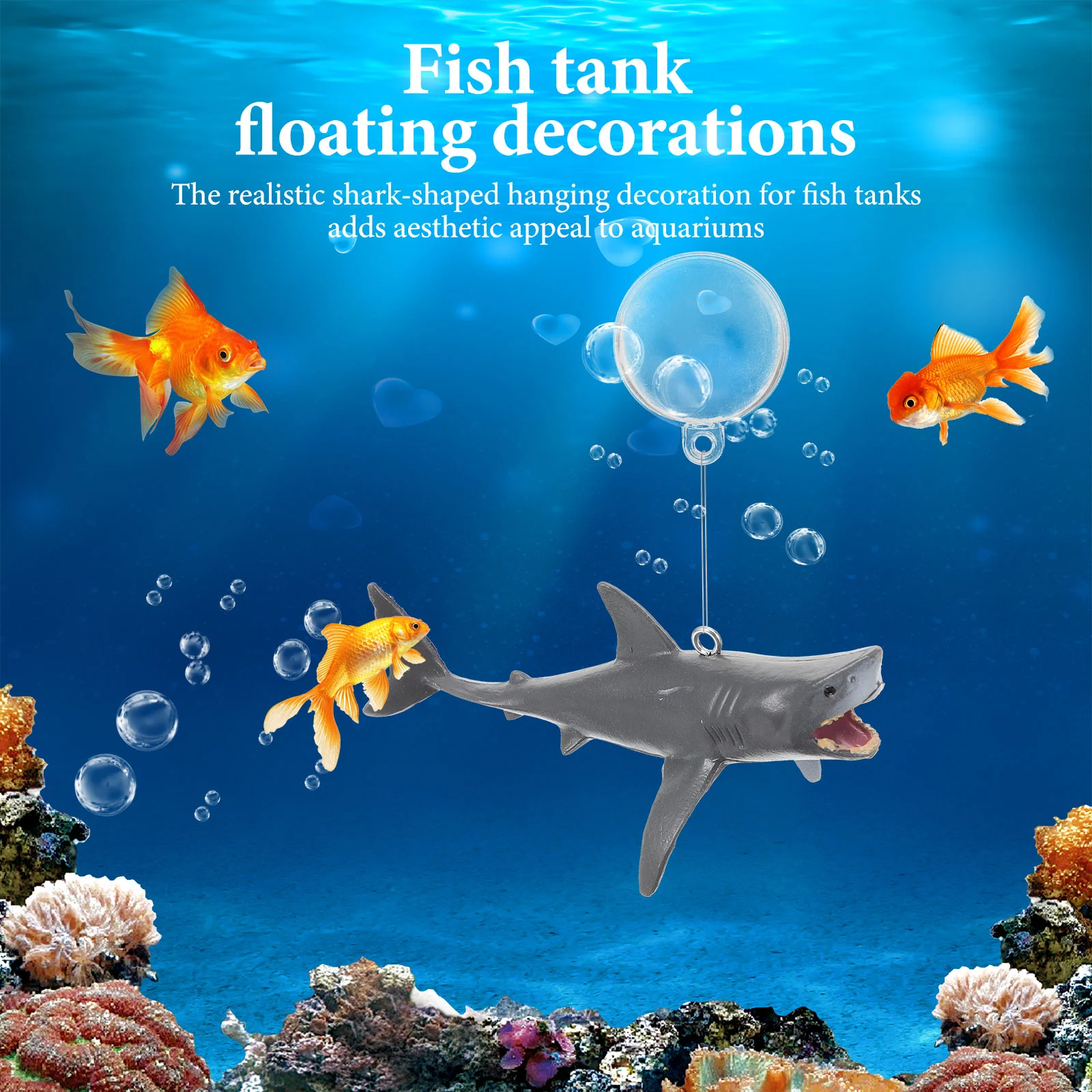 2pcs Fish Tank Shark Decoratio – Aquarium Fish Shark Bewertung und Preis