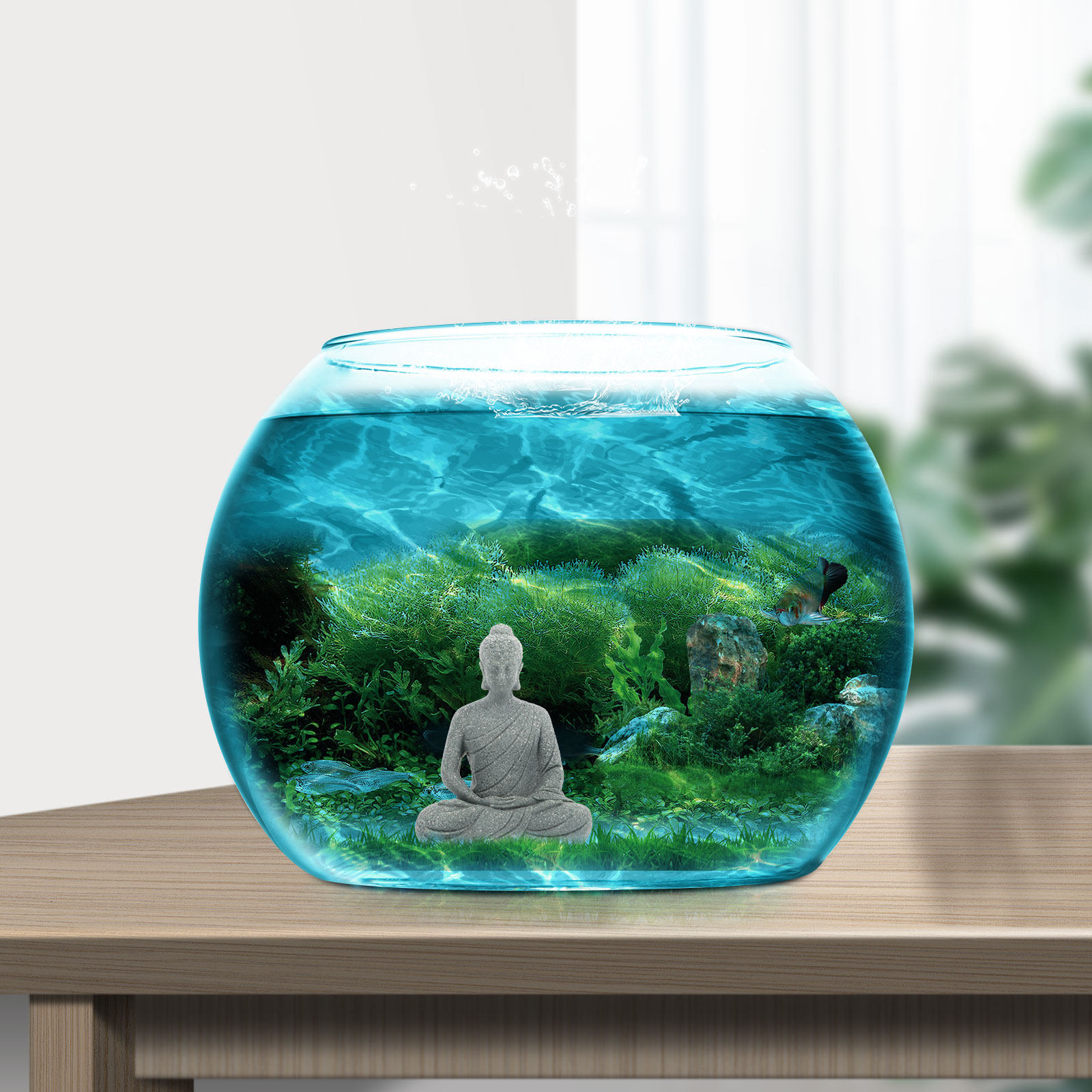 Compact Resin Buddha Statue fo – Aquarium Fish Usa Bewertung und Preis