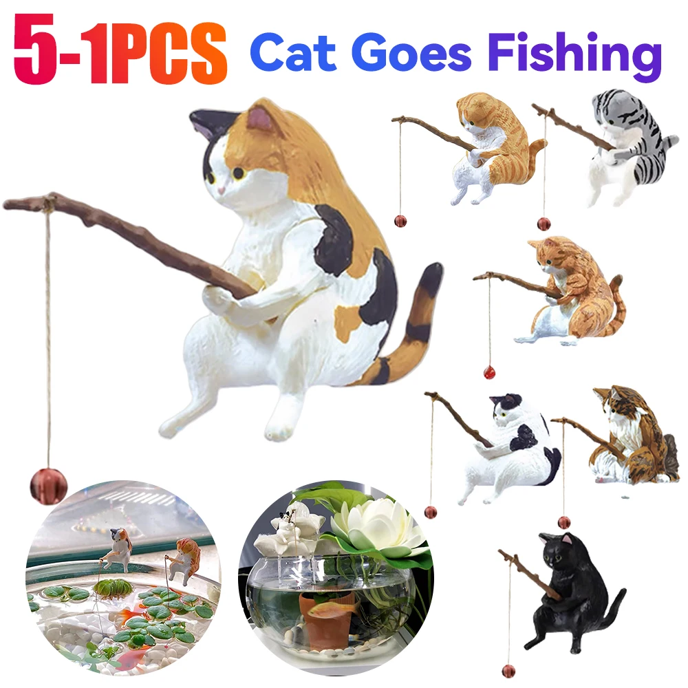 1-5PCS Fishing Cat Aquariums D – Aquarium Fish Background Bewertung und Preis