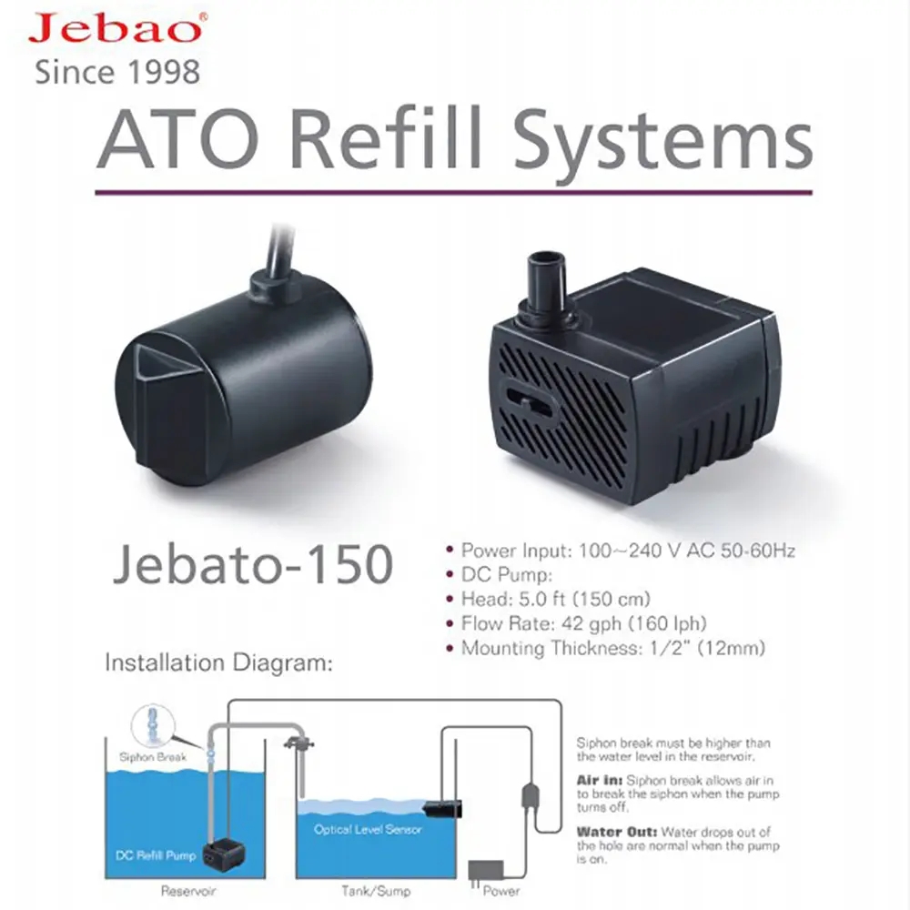Jebato-150  ATO Smart Refill S – Aquarium Auto Top Off Bewertung und Preis
