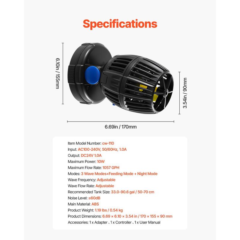 Aquarium Wave Maker, 10W, 1057 – Powerhead Circulation Pump Bewertung und Preis