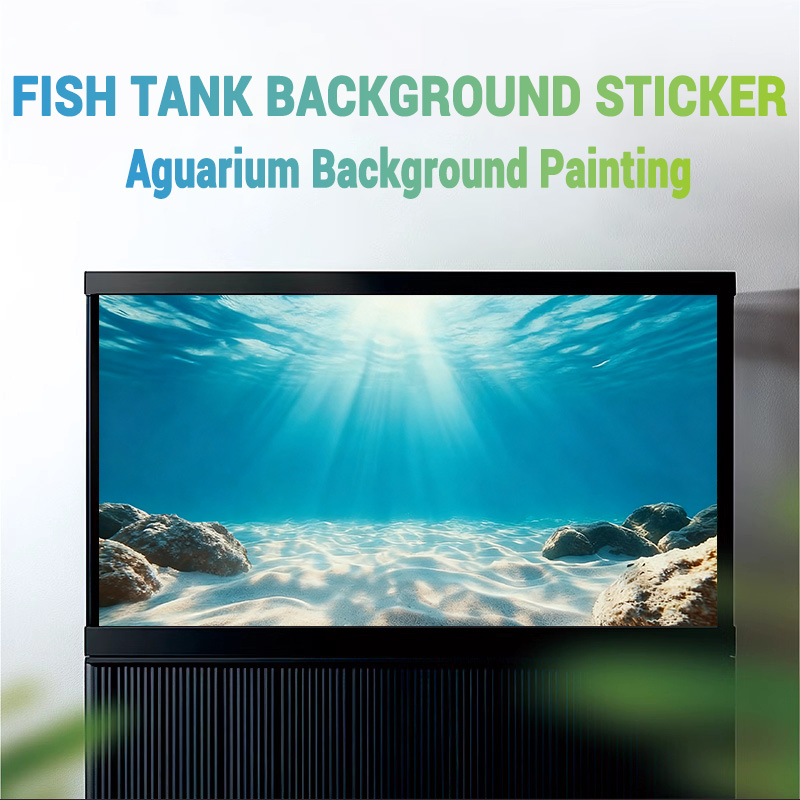 Blue sea clear sand，Fish tank  – Aquarium Fish Background Bewertung und Preis