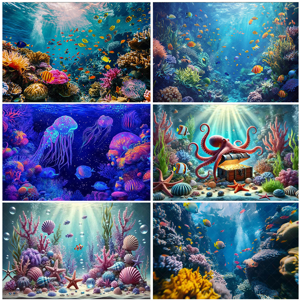 Underwater World Party Decorat – Aquarium Fish Background Bewertung und Preis