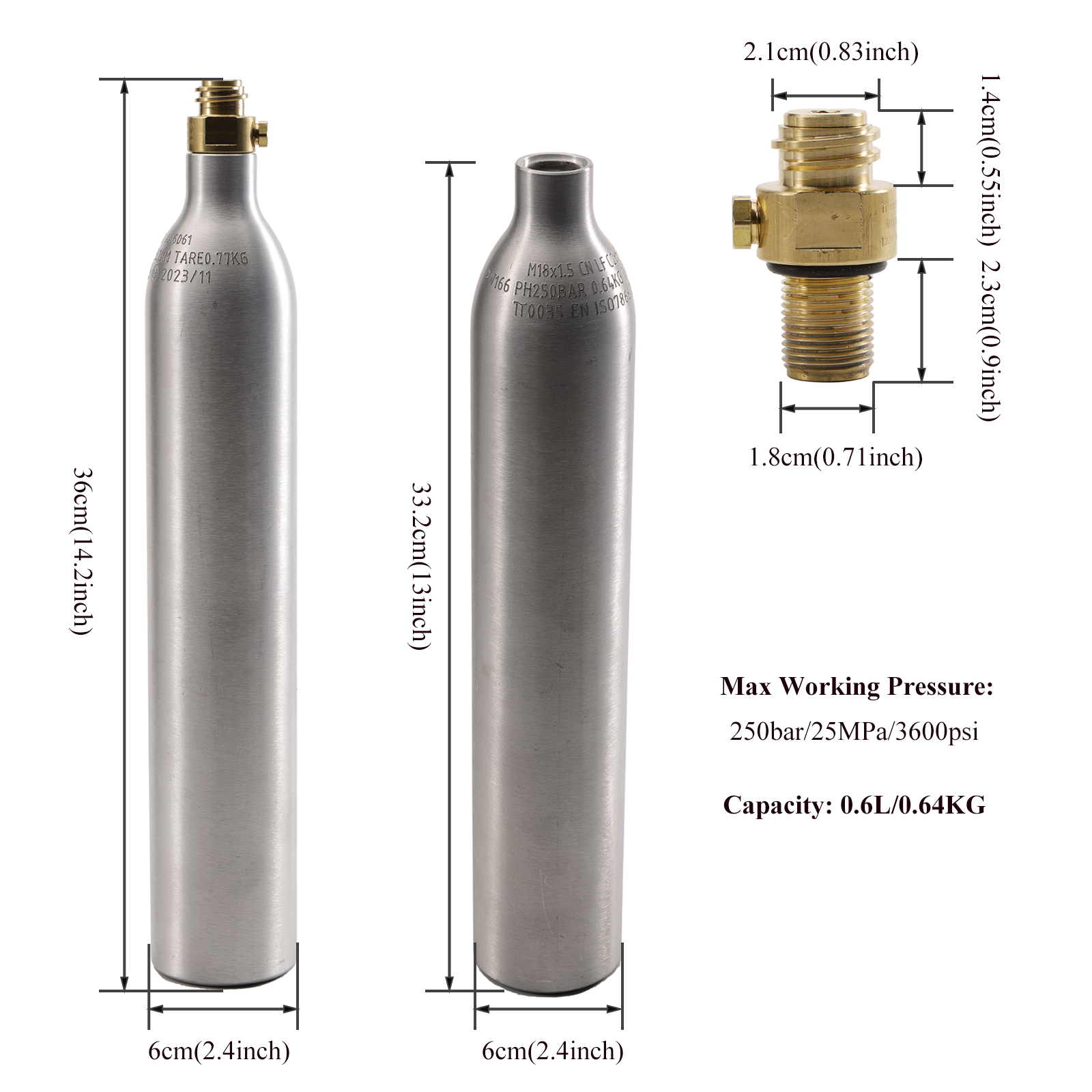 0.6L 0.64KG Empty Co2 Gas Cyli – Aquarium Fish Shark Bewertung und Preis