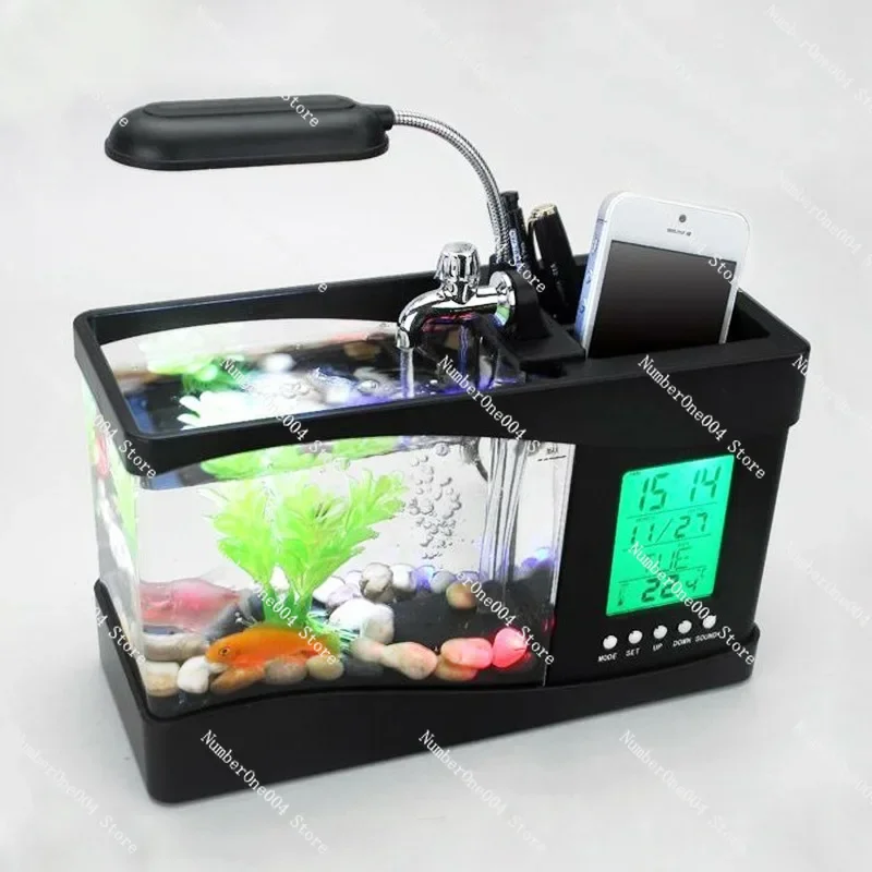 Mini Small Fish Tank Creative  – Aquarium Fish Logo Bewertung und Preis