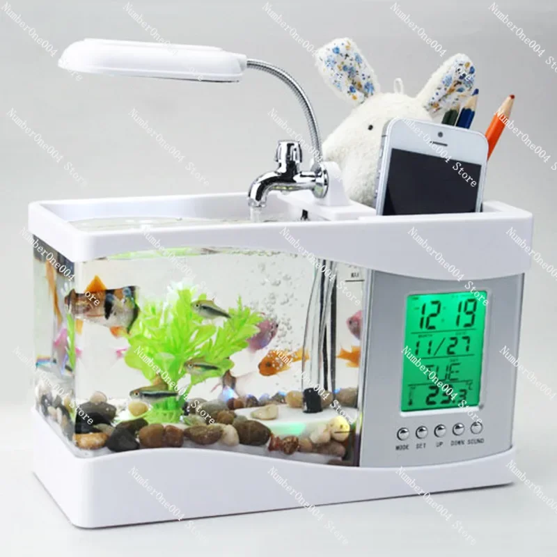Mini Small Fish Tank Creative  – Aquarium Fish Logo Bewertung und Preis