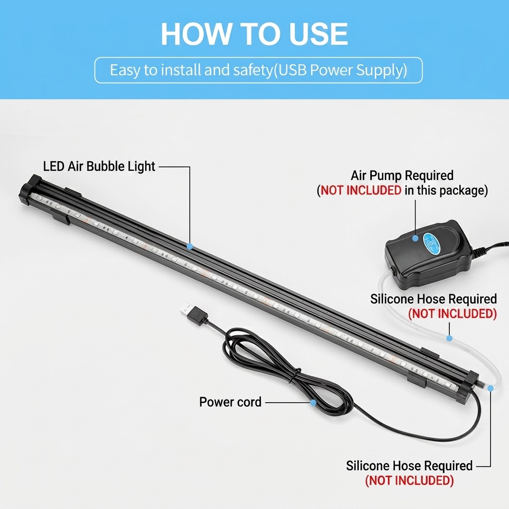 USB LED Aquarium Air Bubble Li – Aquarium Fish Colorful Bewertung und Preis